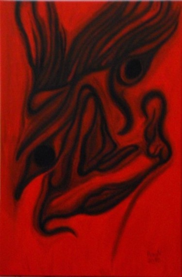 Pintura intitulada "Face" por R. G. Nascimento, Obras de arte originais, Óleo