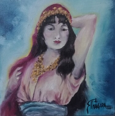 Pintura intitulada "Cigana Mel" por Rhagara, Obras de arte originais, Óleo