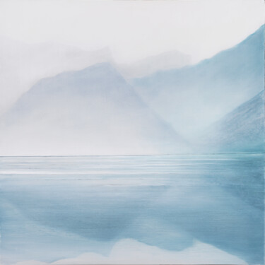 Painting titled "Ocean View, Fjord" by Rhea Cutillo, Original Artwork, Oil
