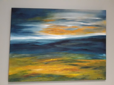 Painting titled "Horizon" by Rhila Boussour, Original Artwork