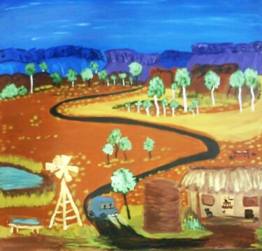 Painting titled "Heading Home - in A…" by Rhubee Neale, Original Artwork