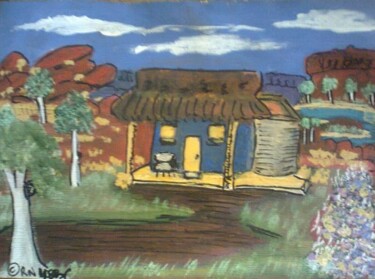 Painting titled "outback" by Rhubee Neale, Original Artwork, Oil