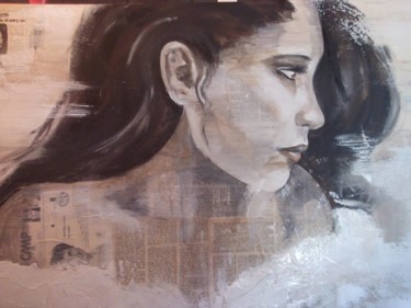 绘画 标题为“zonder” 由Ria Kooistra, 原创艺术品, 丙烯 安装在木板上