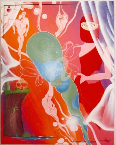 Peinture intitulée "l 'amour" par Réka, Œuvre d'art originale, Huile