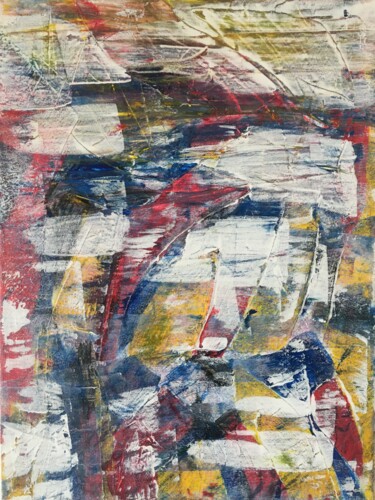 Картина под названием "Sailing" - Ricarda Simon, Подлинное произведение искусства, Акрил Установлен на Деревянная рама для н…