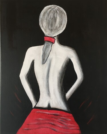 Painting titled "Maybe" by Ricarda Simon, Original Artwork, Acrylic Mounted on Wood Stretcher frame