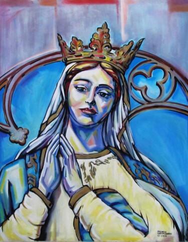 Pintura intitulada "Nossa Senhora da Co…" por Ricardo Carvalheira, Obras de arte originais, Óleo