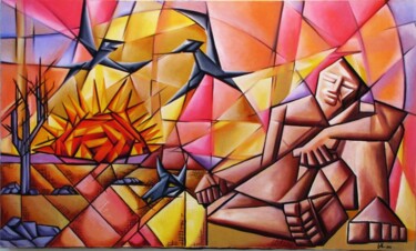 Painting titled "Sina do Sertão" by Ricardo Carvalheira, Original Artwork, Oil