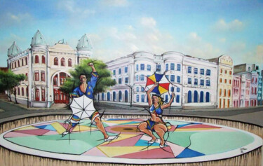 Pintura intitulada "Passos Largos" por Ricardo Carvalheira, Obras de arte originais, Óleo