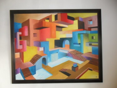 Картина под названием "Atrium" - Ricardo Martinez, Подлинное произведение искусства, Масло