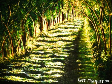 Pintura intitulada "O caminho" por Ricardo Ross Marques, Obras de arte originais, Óleo