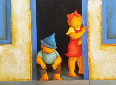 Pintura intitulada "Da Série "Pequenos…" por Ricardo Ferrari, Obras de arte originais, Óleo