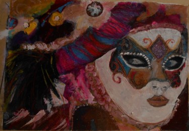 Pintura titulada "mascara-13-signora.…" por Ricardo Horacio Alberti, Obra de arte original, Otro