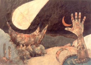 Pintura titulada "Cazador de sueños" por Ricardo Heredia, Obra de arte original