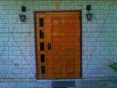 Peinture intitulée "La puerta" par Ricardo G. Silveira, Œuvre d'art originale