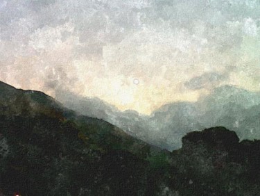 Peinture intitulée "La Luna" par Ricardo G. Silveira, Œuvre d'art originale