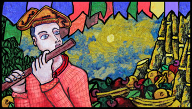 Arte digital titulada "O "PIFEIRO" OU ZÉ D…" por Ricaru Araujo, Obra de arte original, Pintura Digital