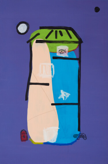 Картина под названием "Casa Alta n°002" - Riccardo Bonavires, Подлинное произведение искусства, Акрил Установлен на Деревянн…