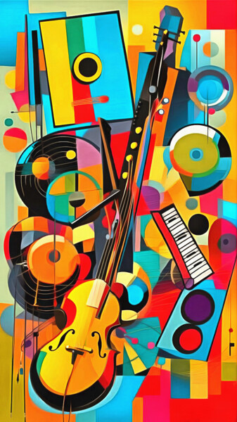 Digital Arts titled "Instrumentos" by Riccardo Zullian, Original Artwork, Digital Painting