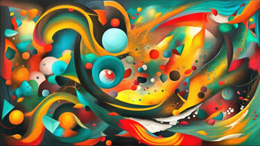 Arte digital titulada "Abstracto Tropical" por Riccardo Zullian, Obra de arte original, Pintura Digital