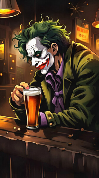 Arte digital titulada "The Jocker" por Riccardo Zullian, Obra de arte original, Pintura Digital