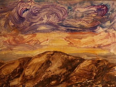 Pittura intitolato "Colline Toscane ara…" da Riccardo Battigelli, Opera d'arte originale
