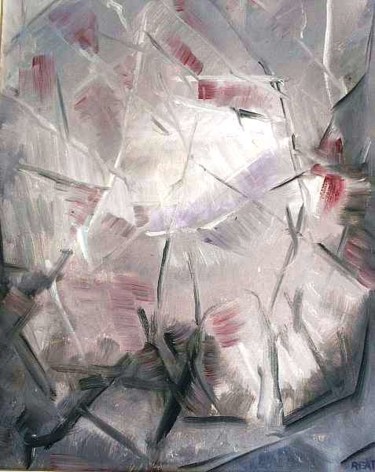 Pittura intitolato "Nebbie nel bosco" da Riccardo Battigelli, Opera d'arte originale
