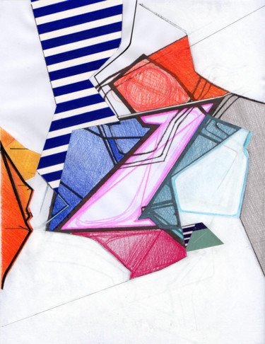 Рисунок под названием "polychromatic fragm…" - Riccardo Liotta, Подлинное произведение искусства, Карандаш