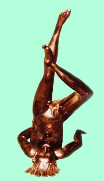 Sculpture titled "ginnasta" by Riccardo Paolucci, Original Artwork, Ceramics