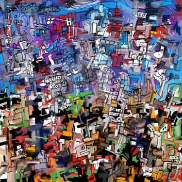 Arts numériques intitulée "Top view n.2" par Riccardo Vitiello, Œuvre d'art originale, Peinture numérique