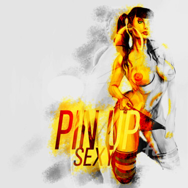 Digitale Kunst getiteld "pinupsexy.png" door Rice Bare, Origineel Kunstwerk, Foto Montage