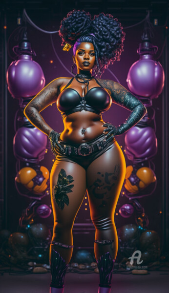 Digital Arts titled "BBW" by Rice Bare, Original Artwork, AI generated image