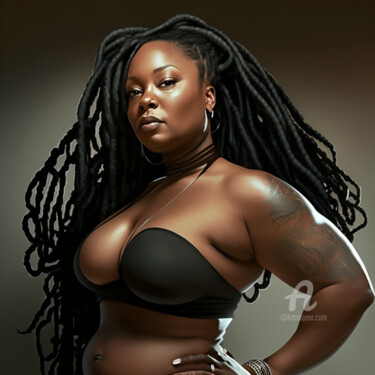 Digital Arts titled "BBW 2" by Rice Bare, Original Artwork, AI generated image