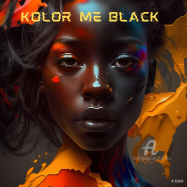 Arts numériques intitulée "Kolor Me Black" par Rice Bare, Œuvre d'art originale, Image générée par l'IA