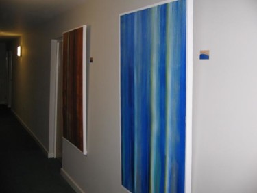 Peinture intitulée "Blue" par Richard Mangold, Œuvre d'art originale, Huile