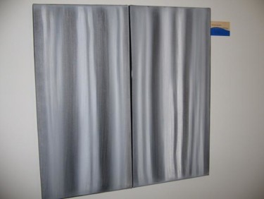 Painting titled "Black and White" by Richard Mangold, Original Artwork, Oil