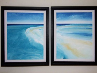 Schilderij getiteld "Seascapes" door Richard Mangold, Origineel Kunstwerk, Olie