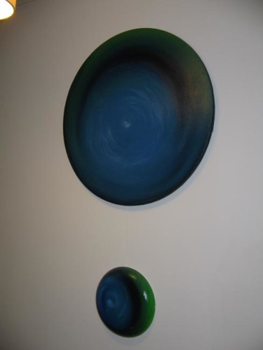 Peinture intitulée "Duo Sphere" par Richard Mangold, Œuvre d'art originale, Huile