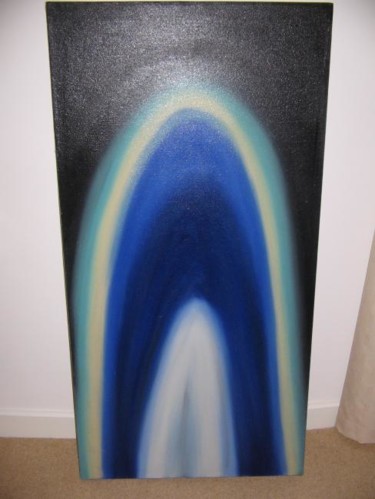 Painting titled "Blue Flame" by Richard Mangold, Original Artwork, Oil
