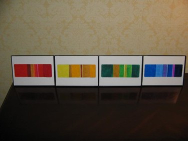 Peinture intitulée "Neon Spectrum" par Richard Mangold, Œuvre d'art originale, Huile