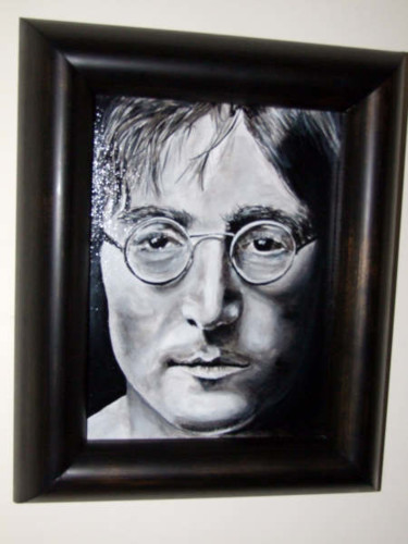 Schilderij getiteld "John Lennon" door Richard Mangold, Origineel Kunstwerk, Olie