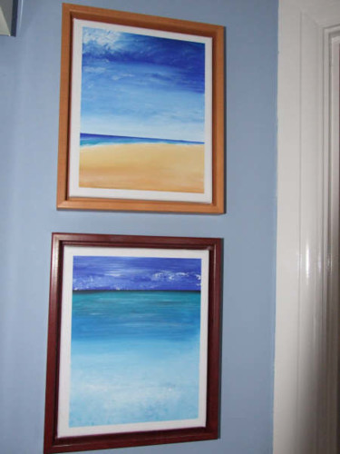 Painting titled "Plages 1,2" by Richard Mangold, Original Artwork, Oil