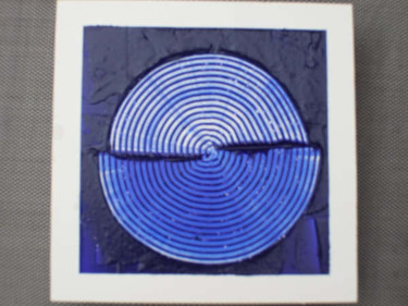 Painting titled "Blue Sphere" by Richard Mangold, Original Artwork, Oil