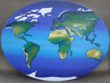 Peinture intitulée "WorldWide" par Richard Mangold, Œuvre d'art originale, Huile
