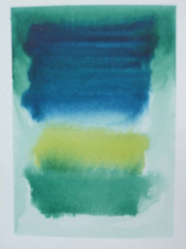 Peinture intitulée "ClourField Blue, Ye…" par Richard Mangold, Œuvre d'art originale, Huile