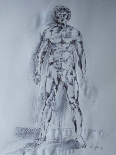 Malerei mit dem Titel "Man" von Richard Mangold, Original-Kunstwerk, Öl