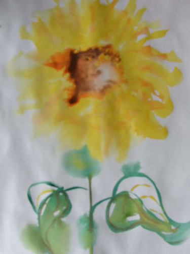 Peinture intitulée "Sunflower" par Richard Mangold, Œuvre d'art originale, Huile