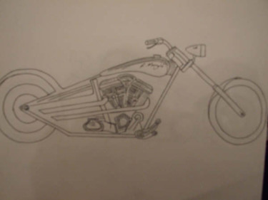 Drawing titled "Bike 1" by Richard Mangold, Original Artwork, Other