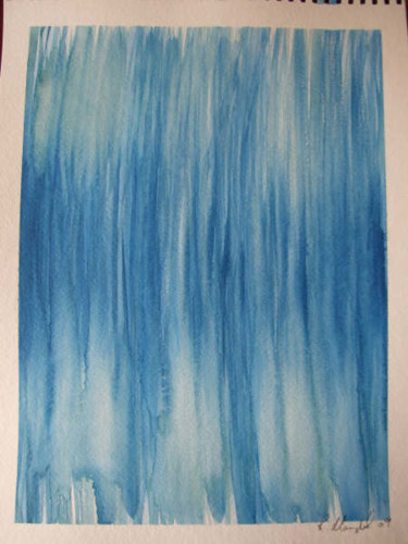 Peinture intitulée "Sea Blue" par Richard Mangold, Œuvre d'art originale, Huile