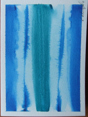 Painting titled "Ocean Card" by Richard Mangold, Original Artwork, Oil